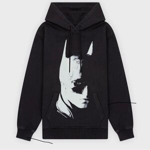 Batman X Midnight Studios Midnight Art DEPT Black Hoodie Oversized Cotton L/XL